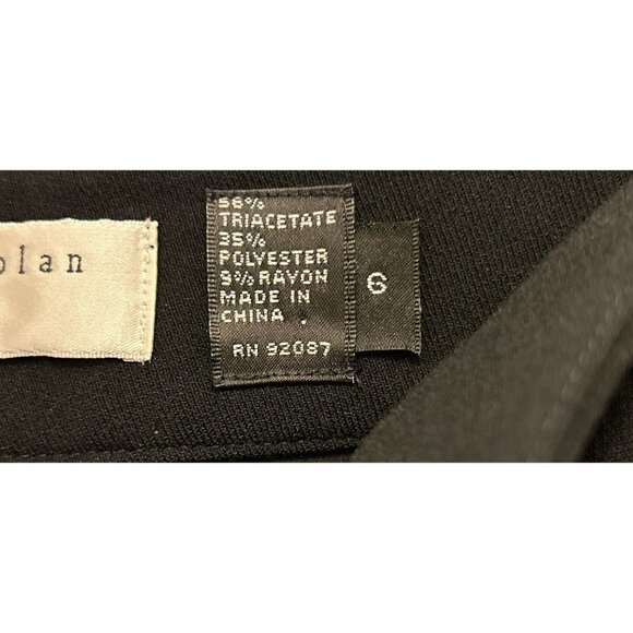 Charles Nolan Wide Leg Black Pants Trousers Back Pockets Size 6 - Picture 8 of 10